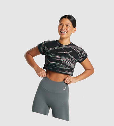 Gymshark Pause Open Back Long Sleeve Crop Top - Light Green